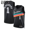 NBA Børn Trøje San Antonio Spurs Victor Wembanyama 2025-26 Nike City Edition Sort Swingman NBA Børn Trøje San Antonio Spurs Victor Wembanyama 2025-26 Nike City Edition Sort Swingman